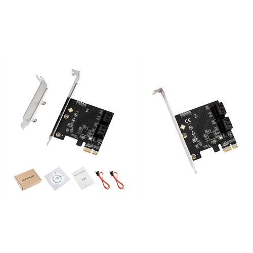 4 Port SATAIII PCIE 1X Controller 6Gbps Expansion Card for SSD Storage