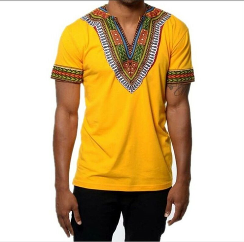 Mens African Dashiki Shirt Hippie Vintage Caftan Traditional Tribal Blouse Top - Picture 12 of 18