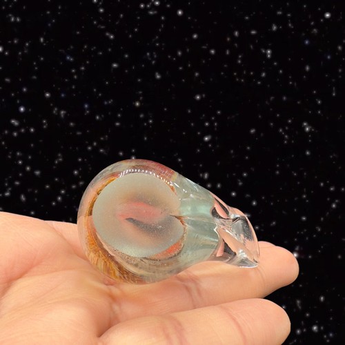 Alum Bay Glass Bird Paperweight Figurine 1980s Glass Figurine Red Swirl 2”T - 第 10/13 張圖片