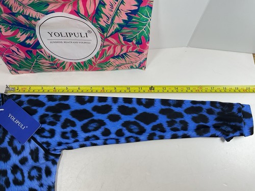 YOLIPULI Girl's Long Sleeve Zip Up Swimsuit Size XL NWT leopard print - Picture 11 of 18