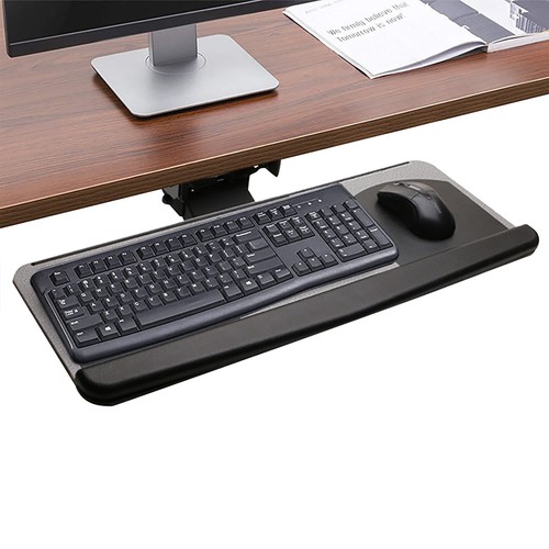 Ausziehbare Tastaturauszug Neigbar Tastaturablage Schublade Homeoffice Halterung - Afbeelding 5 van 12