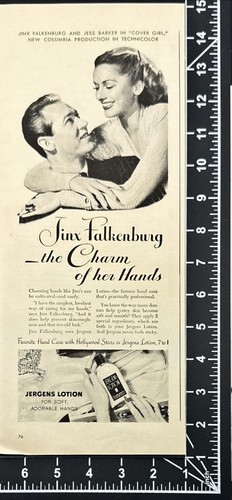 Jergens Lotion Actress Jinx Falkenburg "Cover Girl" Vintage Print Ad 1944 - Picture 3 of 7