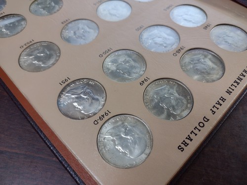 FRANKLIN LIBERTY BELL HALF DOLLAR BOOK SET COMPLETE ALL AU BRILLIANT 35 COINS - Picture 7 of 15