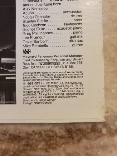 Maynard Ferguson Hollywood LP Classic Jazz Funk 1982 Ex ++ NM Vinyl Record - Picture 3 of 8