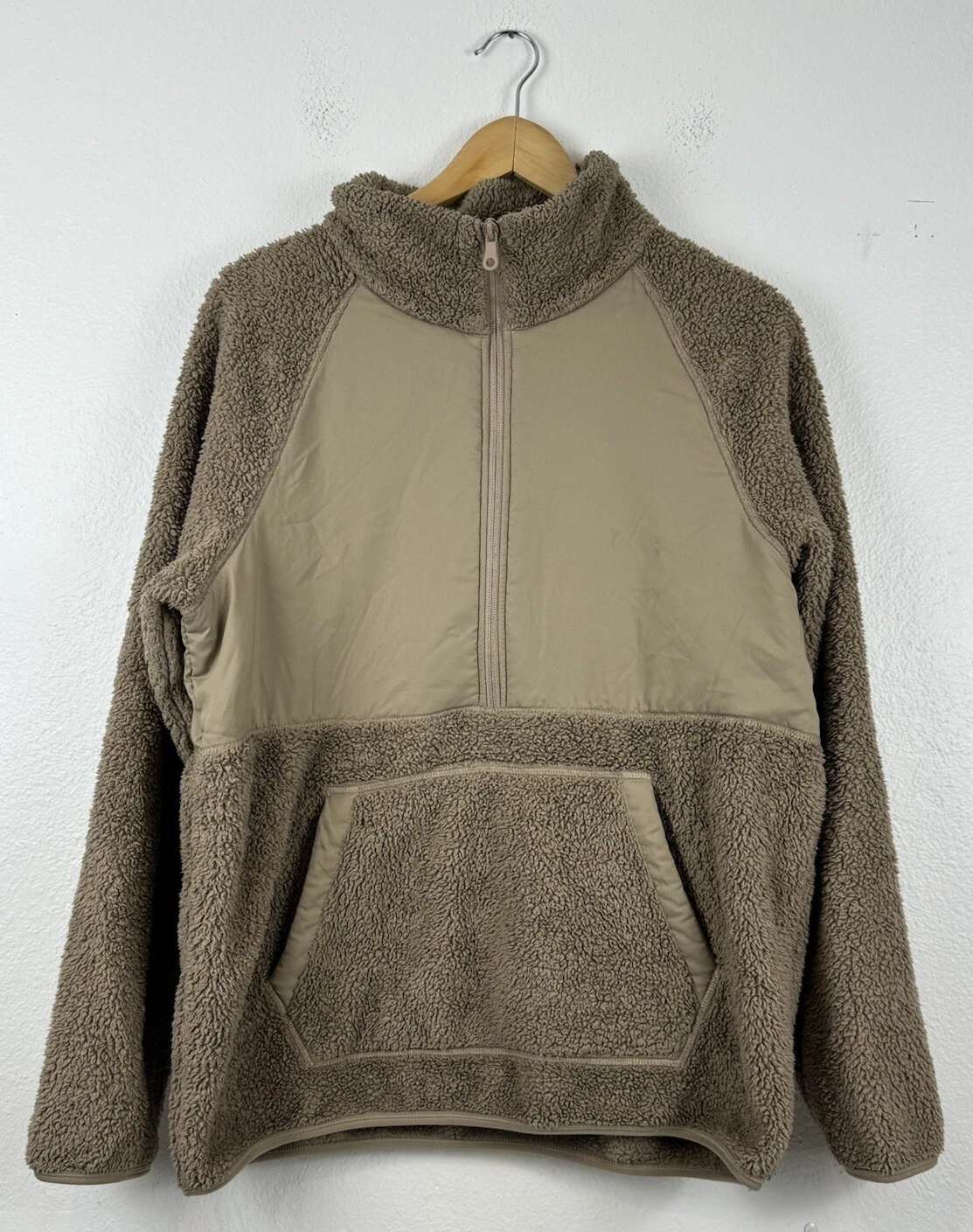 girlfriend-collective half zip fleece pullover jacket