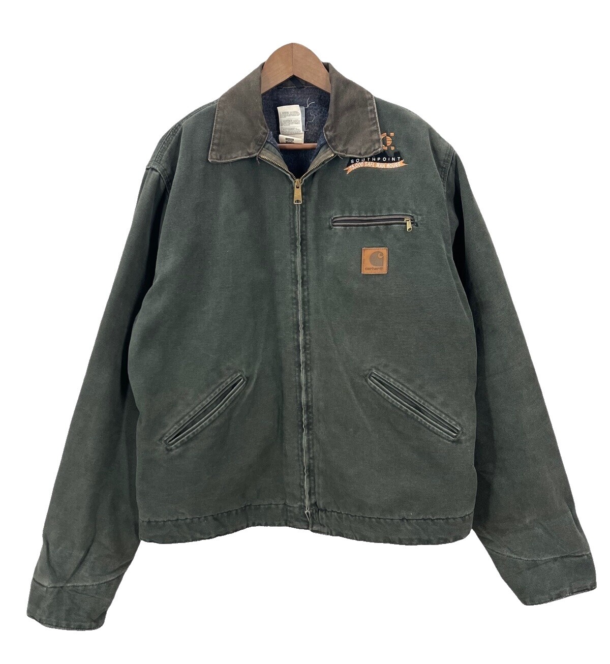 ジャケット・アウター 90s Carhartt Detroit Jacket Spruce Green 1990s Vintage Carhartt J43 Detroit Work Jacket – Faded
