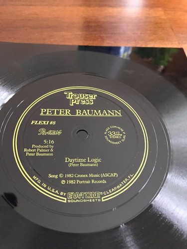 PETER BAUMANN/ALTERED IMAGES TROUSER PRESS 2-SIDED FLEXI DISC #8 Tangerine Dream - Picture 2 of 4