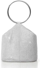 BABEYOND Women's Rhinestone Clutch Evening Bags Sparkly One Size, Silver5 