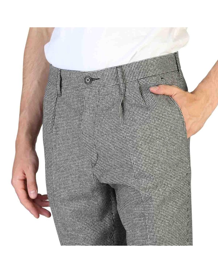 Tommy Hilfiger Cotton Wool Blend Trousers with Zip Fastening Pants