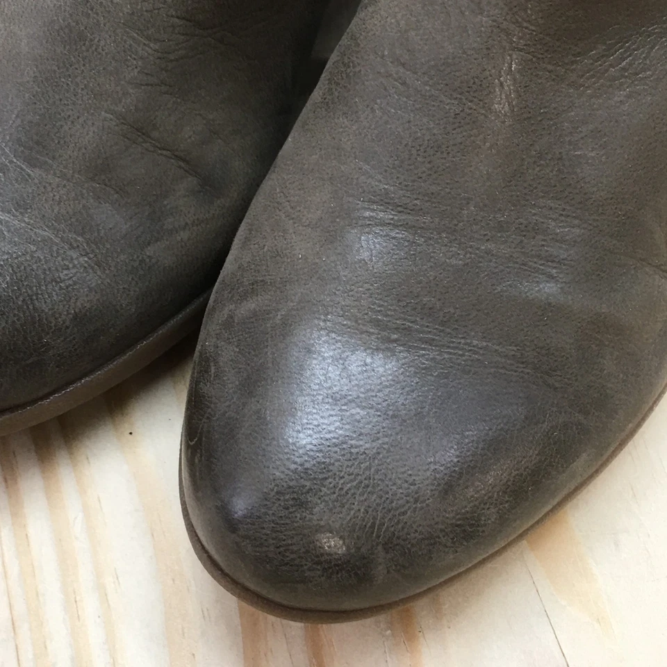 Dansko Botines Mujer 36 Gris Debbie Puntera Almendra Tacón Bloque Informal Cuero Foto 4 de 4