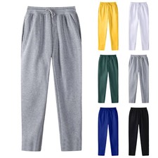Women  S Fleece Lined Sweatpants Wide Straight Leg Pants Bottom Sweatpants