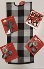 Holiday Time 48" Black, White, Buffalo Check Christmas Tree Skirt And Accessorie