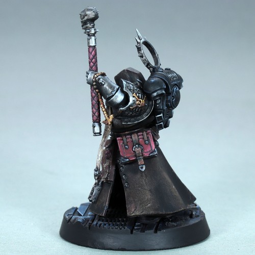 painted Black Templars Deathwatch Primaris Chaplain Miniature Warhammer 40k nmm - Picture 7 of 9