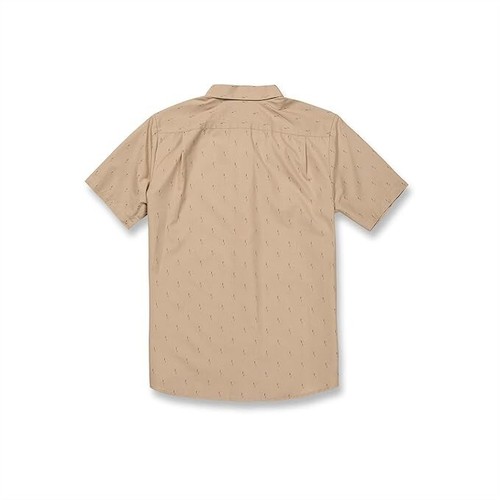 VOLCOM Graffen Men's S/S Woven Shirt Size Large Color Khaki NWT LAST ONE LEFT - Picture 2 of 2