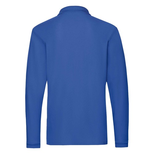 Fruit of the Loom Premium Long Sleeve Polo Shirt - 100% Cotton S-3XL - 8 Colours - Picture 22 of 25