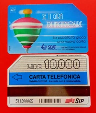 Telecom phone card "If you turn to change" L.10.000, expires 31-12-1996