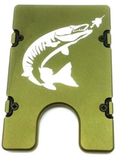 Muskie, BilletVault Aluminum Wallet,RFID protection Hunter Green Anodized
