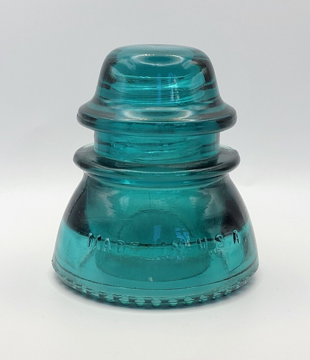 Vintage Hemingray Glass Insulator Aqua Blue 42 Made USA Vintage Hemingray Glass Insulator Aqua Blue 42 Made USA