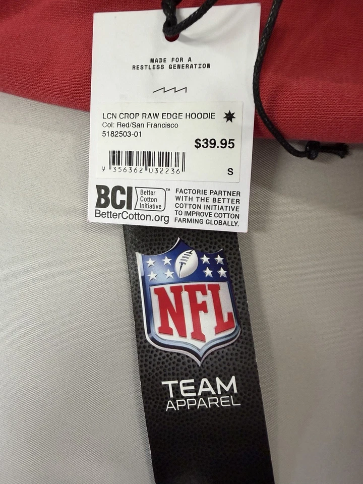 Ropa corta del equipo de la NFL San Francisco 49ers para mujer roja talla S mejor algodón Foto 2 de 4