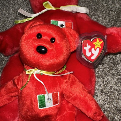 Osito Mexico Bear -Retired Ty Beanie Baby & Beanie Buddy - New Store Stock MWMT - Picture 4 of 10