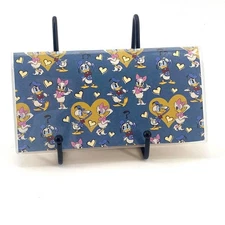 New Checkbook Cover Wallet Vinyl Check Register Protector Donald & Daisy Duck