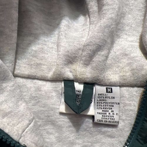 VINTAGE Mickey Inc Medium Tigger Green Lined Windbreaker Full Zip Hoodie Jacket - Picture 7 of 13