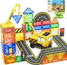 Magnetic Tiles Construction Toys with Crane R...