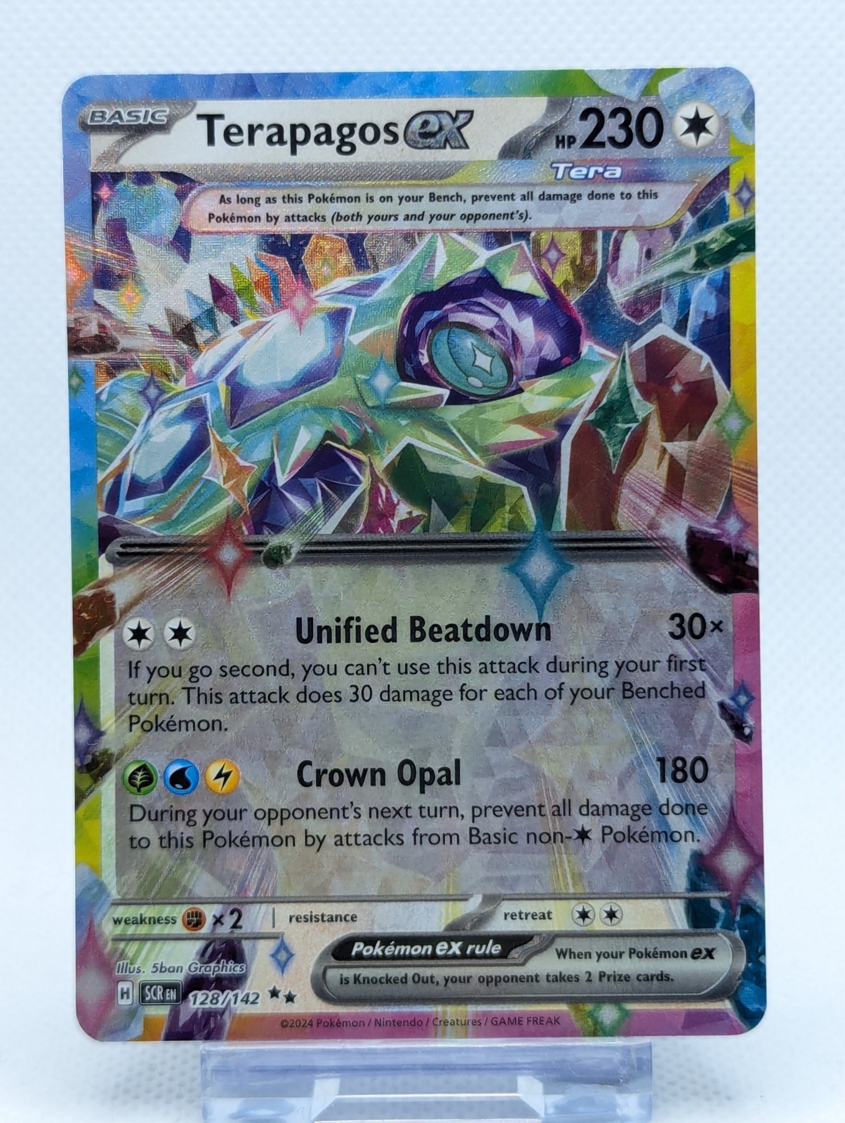 128/142 Terapagos ex - Pokemon TCG Stellar Crown -Tera Double Rare NM