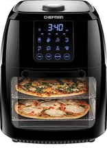 Chefman 6.3-Qt 4-In-1 Digital Air Fryer+, Rotisserie Dehydrator, Convection Oven