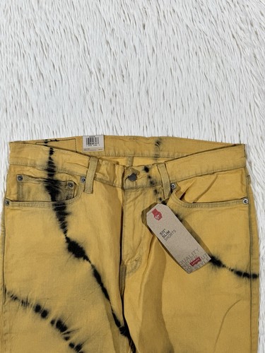 LEVI'S Black Yellow 511 Slim Knee Length Below Waist Denim Shorts Men's Size 34 - Picture 24 of 24