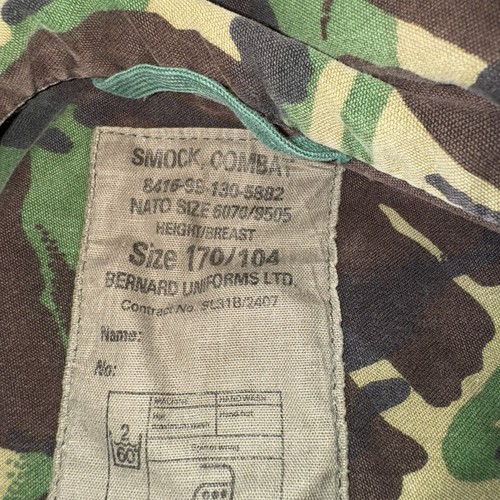 British Army 68 Pattern DPM Combat Smock Jacket Chest Vintage Military 170/104 - Bild 7 von 11