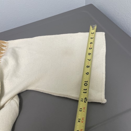 vintage womens large  Hippie Boho Sweater V Neck 1970’s Cuddle Knit beige - Picture 6 of 7