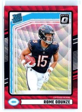 2024 Donruss #309 Rome Odunze Optic Rated Rookies Preview Red Wave