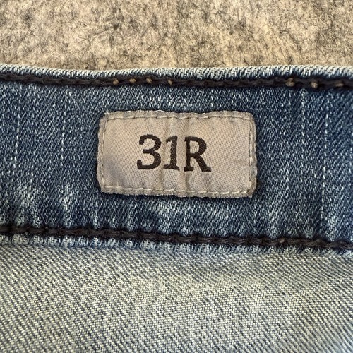 BKE Alec Mens Jeans 31x31 Straight Leg Blue Faded Whiskers Stretch - Picture 5 of 19