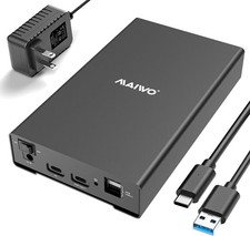 MAIWO External Hard Drive Enclosure for 2.5 3.5 inch SATA SSD HDD, USB C 3.1...