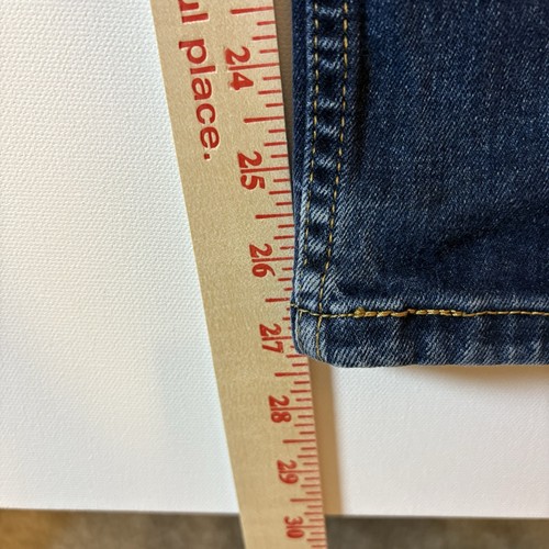 Levis 511 Jeans Mens 29x30 Blue Slim Straight Low Rise Dark Wash Stretch Faded - Picture 4 of 10