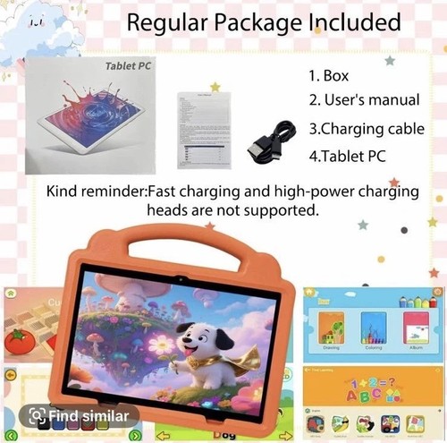 10.1 Inch Android Tablet For Kids Blue - Picture 2 of 3