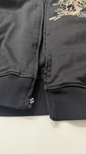 Chaqueta MARC ECKO Unisex Mediana Negra Bordada Dragón Koi Pez - Imagen 6 de 11