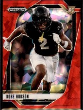 2025 Panini Prizm Draft Picks #136 Kobe Hudson Prizms Red Ice