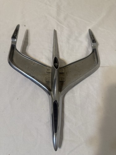 Vintage 55 56 MERCURY CHROME HOOD ORNAMENT OEM 10460 16850 B 1955 1956 Jet - Picture 10 of 14