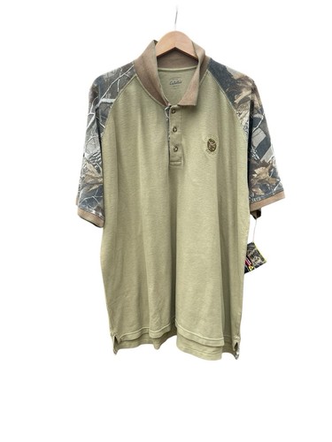 Cabelas Polo Shirt Short Sleeves Mens Extra Large XL Realtree Hardwood Logo - Picture 4 of 12