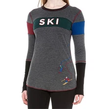 Alp N Rock Retro Apres Ski Crew Top Size S M Embroidered Long Sleeve $198 NWT