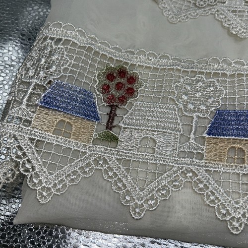 Curtain Jubilee Natural Country Lane Farmhouse Apple Tree Crochet Lace - Picture 2 of 8