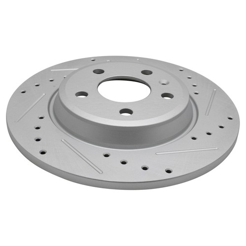 Performance Brake Rotor Drilled & Slotted Coated Rear Pair for Audi A4 - Picture 5 of 5