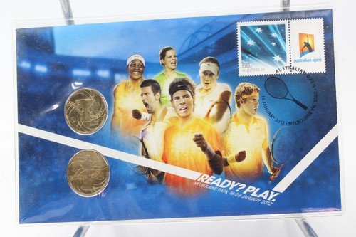 2012 Australia Tennis 100th Men's Championship Stamp & $5 Coin Cover - Picture 2 of 3