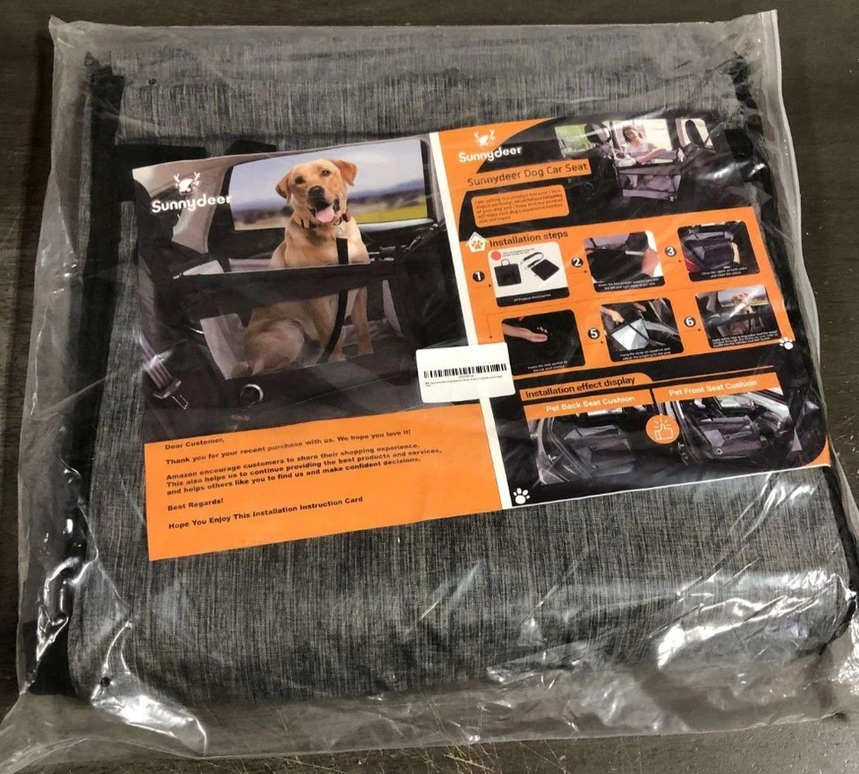 Transportador de viaje mediano grande para asiento de coche para perros con malla transpirable y cinturón ajustable Foto 4 de 4