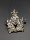 British Army Cap Badge Intelligence Corps KC Military Collar & Pin. VINTAGE. WW2