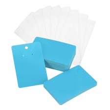 100 Pcs Earring Display Cards with Packaging Blue, 3.5 x 2.4 Inches 