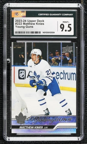 2023 Upper Deck Series 1 Young Guns Matthew Knies #222 CGC 9.5 Mint+ Rookie RC