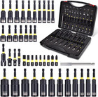 43Pcs Nut Driver Set for Impact Drill, Magnetic and Deep Nut Drivers, Metric & S
